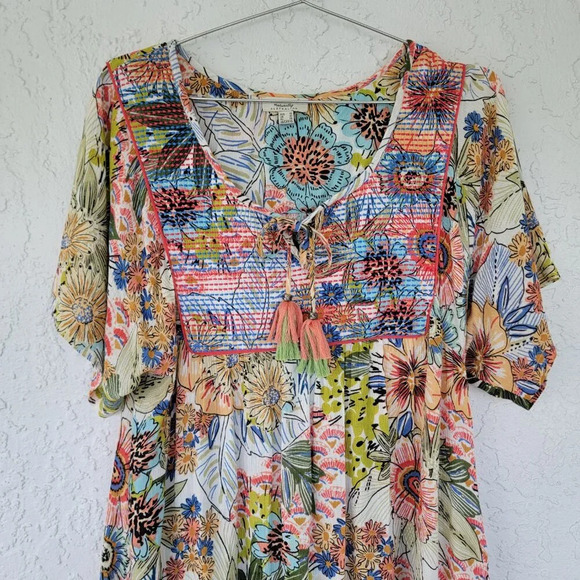 Orientique Australian Floral Dress Womens Size XS Multicolor - Picture 2 of 14